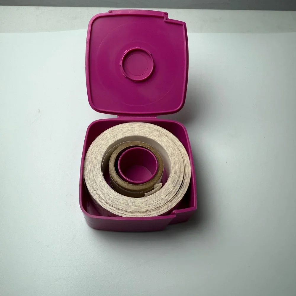 Vintage Tupperware‎ Label Dispenser Holder Magenta Freezer Canning Organization